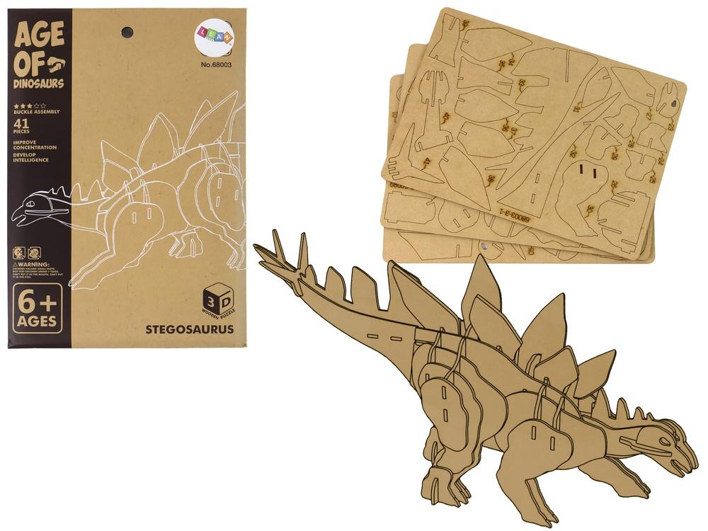 Tre 3D Stegosaurus Puslespill - 41 deler pedagogisk moro!