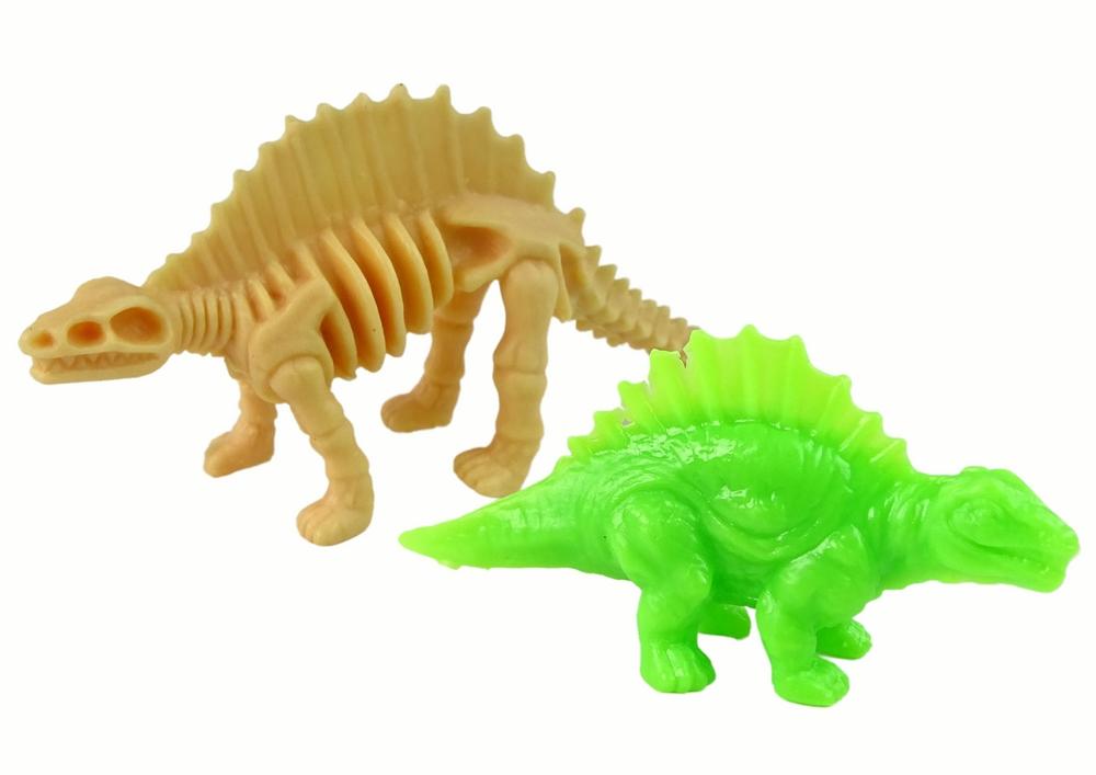 Transparent Dino Egg med 2 realistiska figurer