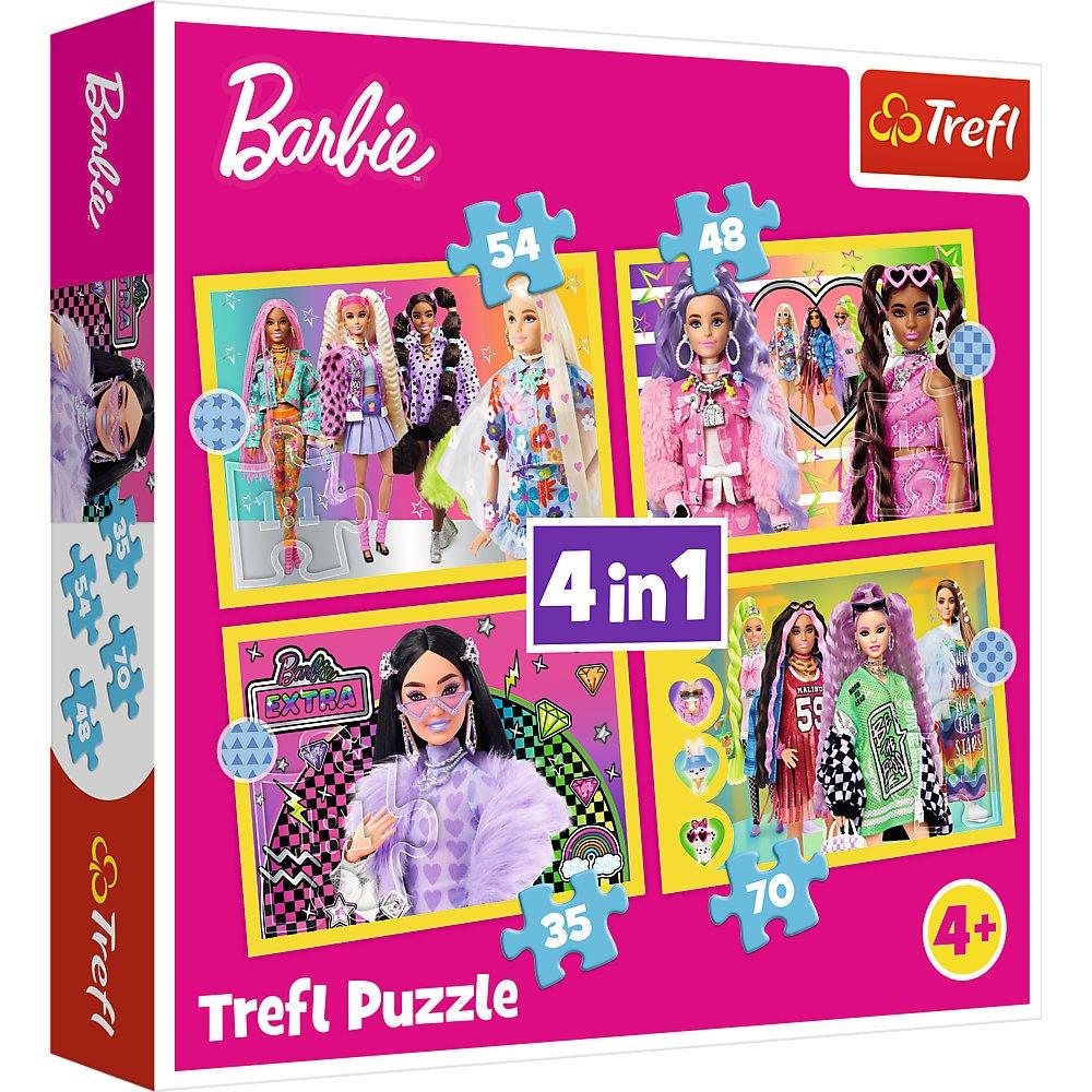 Trefl Barbie Puzzle 4 i 1 sett