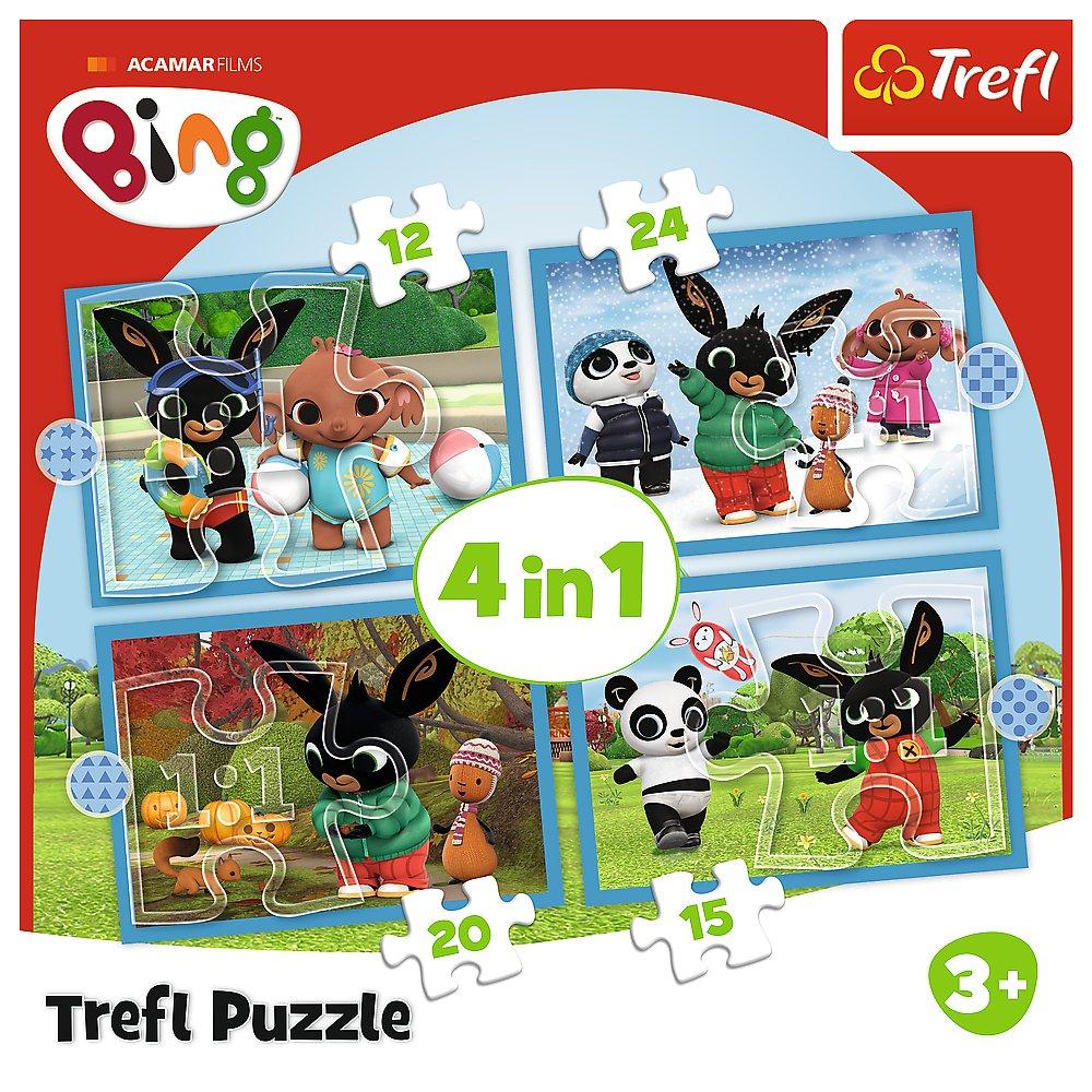 Trefl Bing Puzzle 4 i 1 sett