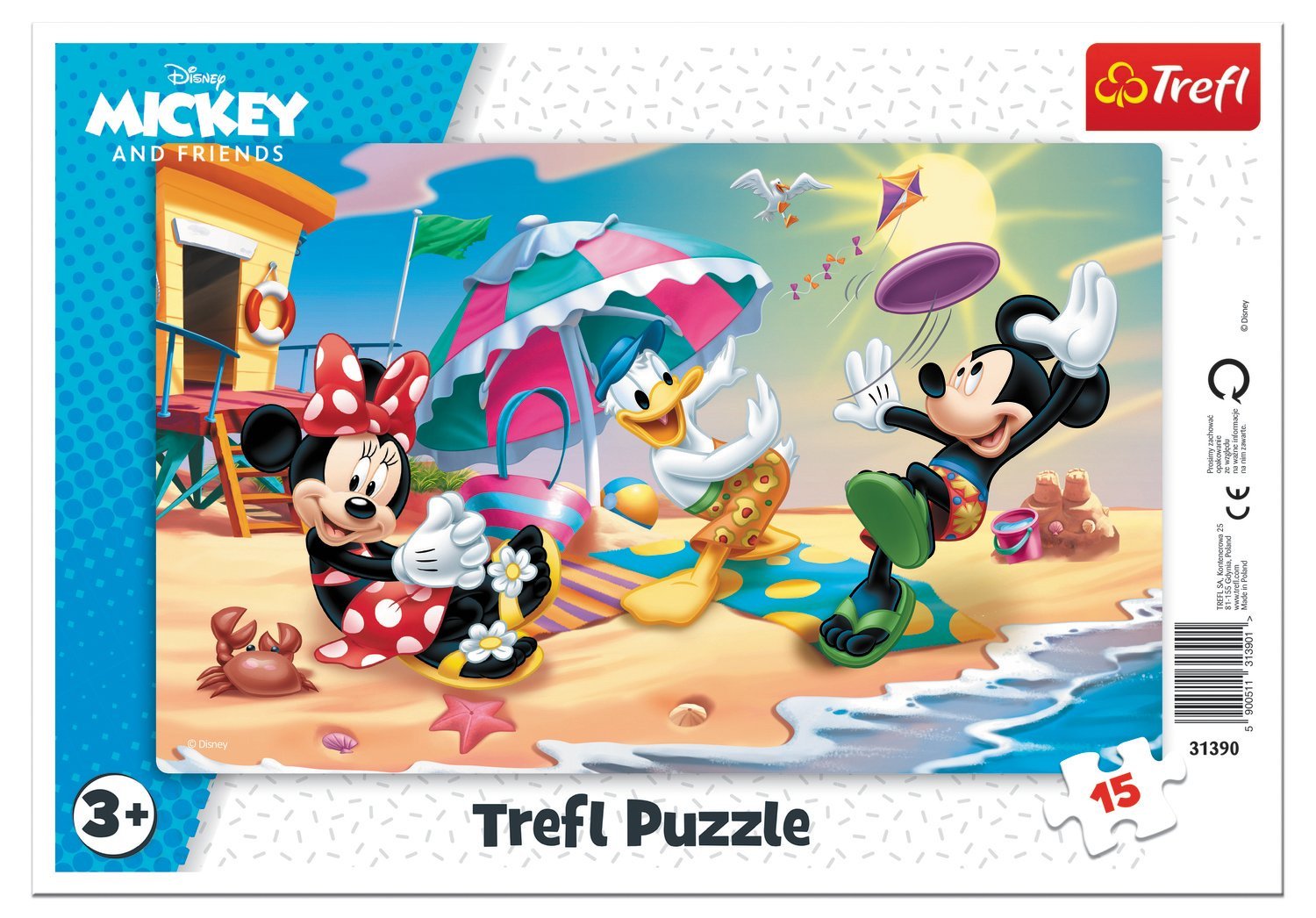 Trefl Disney Pussel i ram Musse Pigg, 15 st