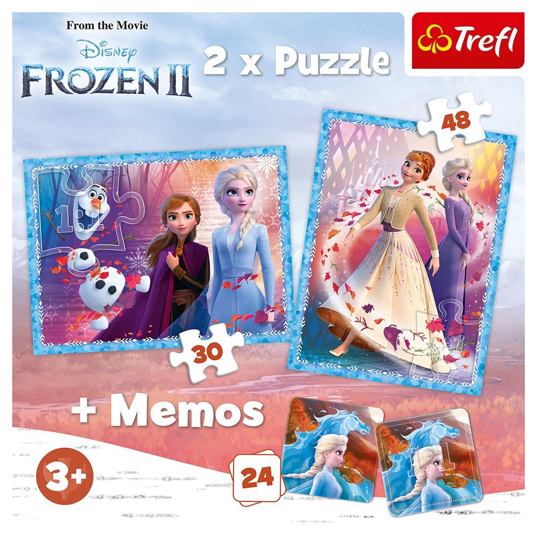 Trefl Frozen Pussel Set Med Memo Cards Frozen Ii