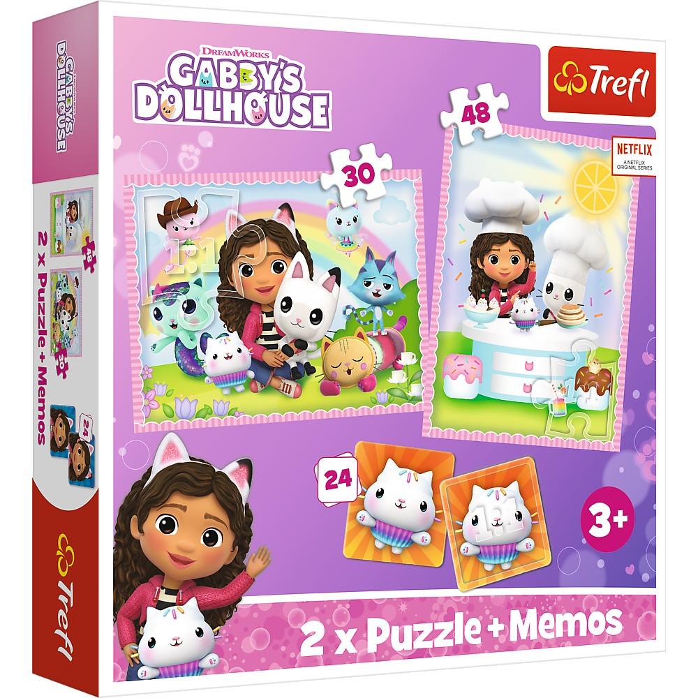 Trefl Gabby´S Dollhouse Pussel Set med Memo-kort