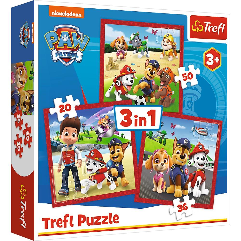 Trefl Paw Patrol Puslespil 3 i 1 sæt