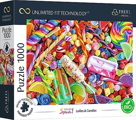 Trefl Prime Puzzle Color Splash Cubic Gradient Lollies og søtsaker, 1000 stykker