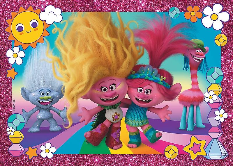 Trefl Trolls Glitter Puzzle Trolls 3, 100 st