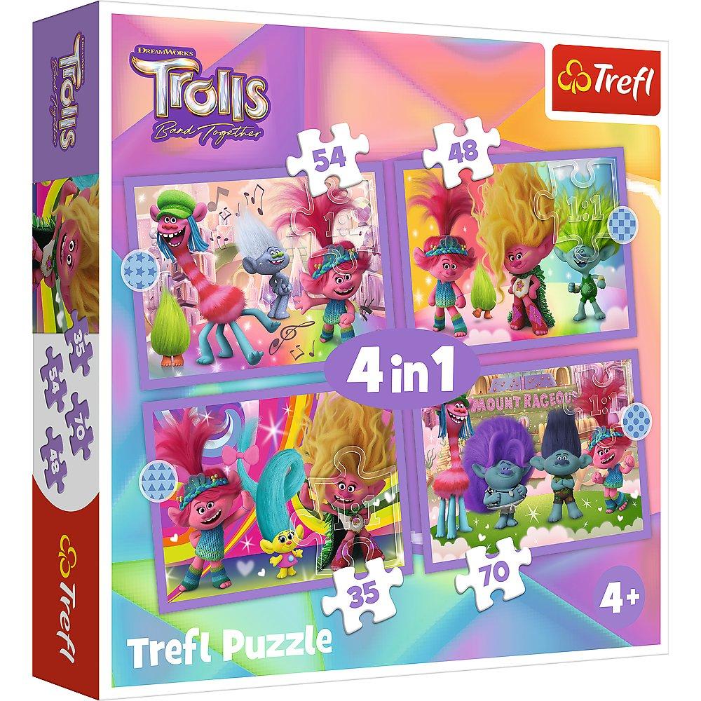 Trefl Trolls Pussel 4 i 1 set