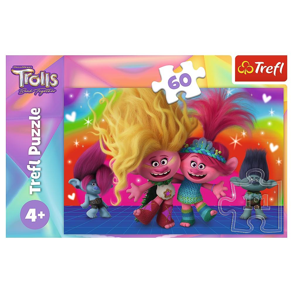 Trefl Trolls Pussel Trolls 3, 60 st