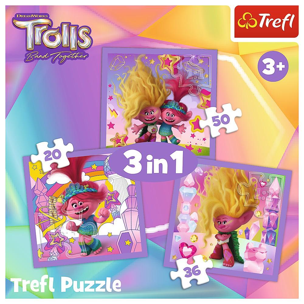 Trefl Trolls Puzzle 3 In 1 Set Trolls 3