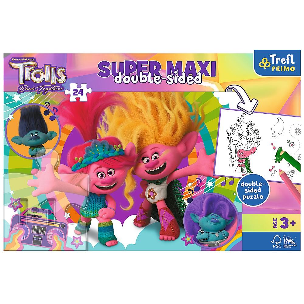 Trefl Trolls Super Maxi Pussel, 24 st