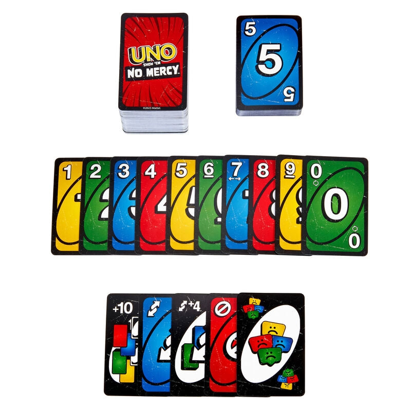UNO No Mercy Card Game - Klassiskt familjekul för 2-10 spelare