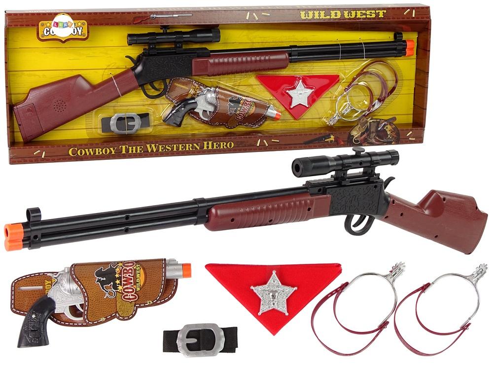 Ultimat Sheriff Cowboy Set: hagelgevär, revolver och mer!