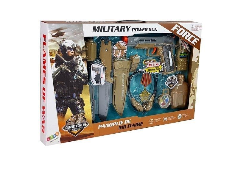 Ultimate Army Kit: pistol, kniv, kikkert, radio og mer!