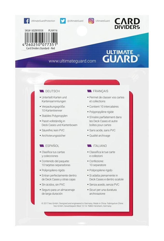 Ultimate Guard Card Dividers Standardstorlek Röd (10)