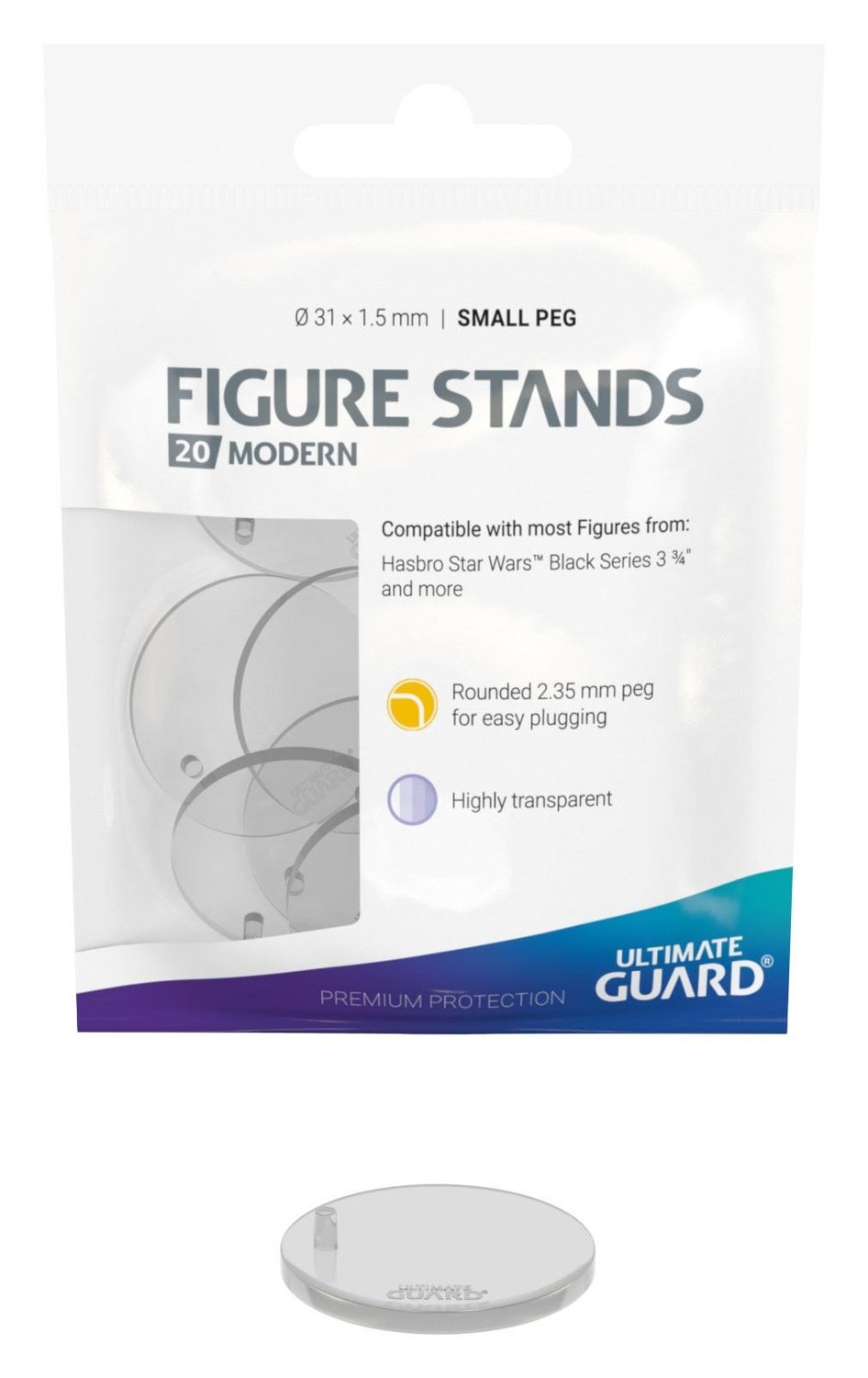 Ultimate Guard Figure Stands Small Peg Modern (20 stycken)