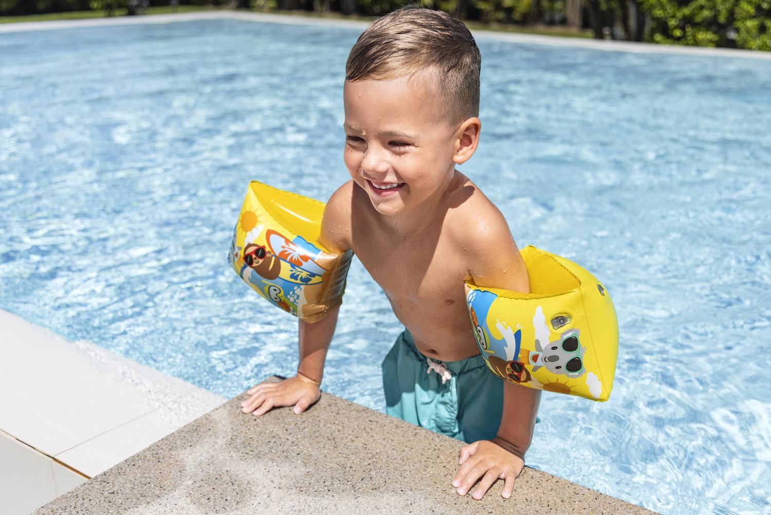 Uppblåsbara badredskap för barn, 23x15 cm, åldrar 3-6