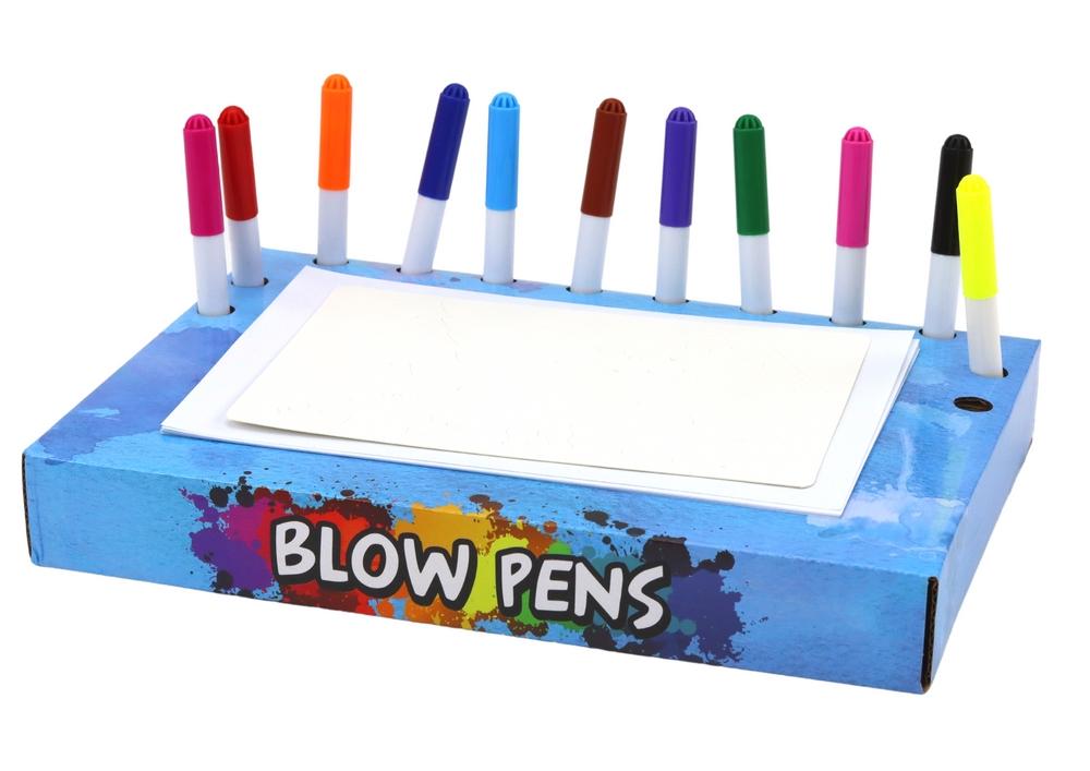 Uppblåsbar dinosauriekonst: Creative Blow Pen Marker Set