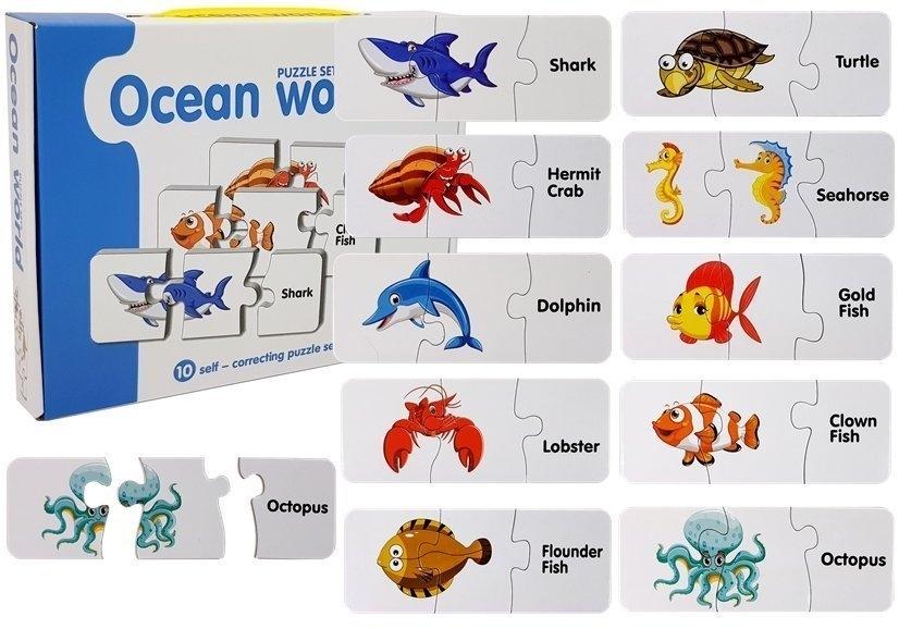 Utforska Ocean Life: 10-Connection Educational Puzzle for Kids