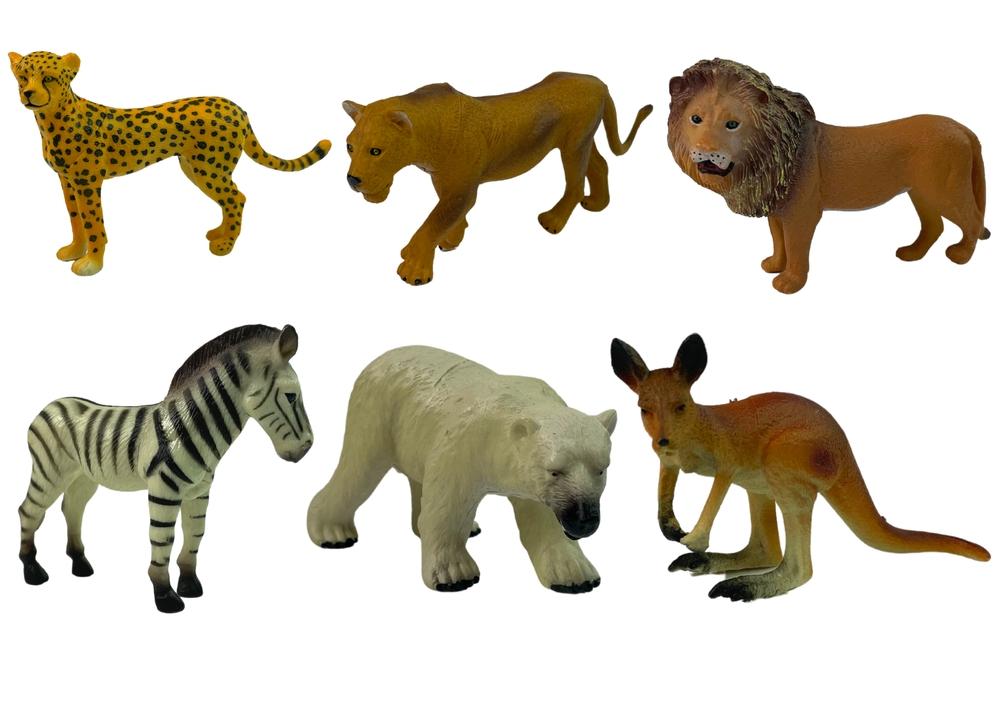 Utsökt Afrika Wildlife Figurine Set: Kangaroo & Zebra