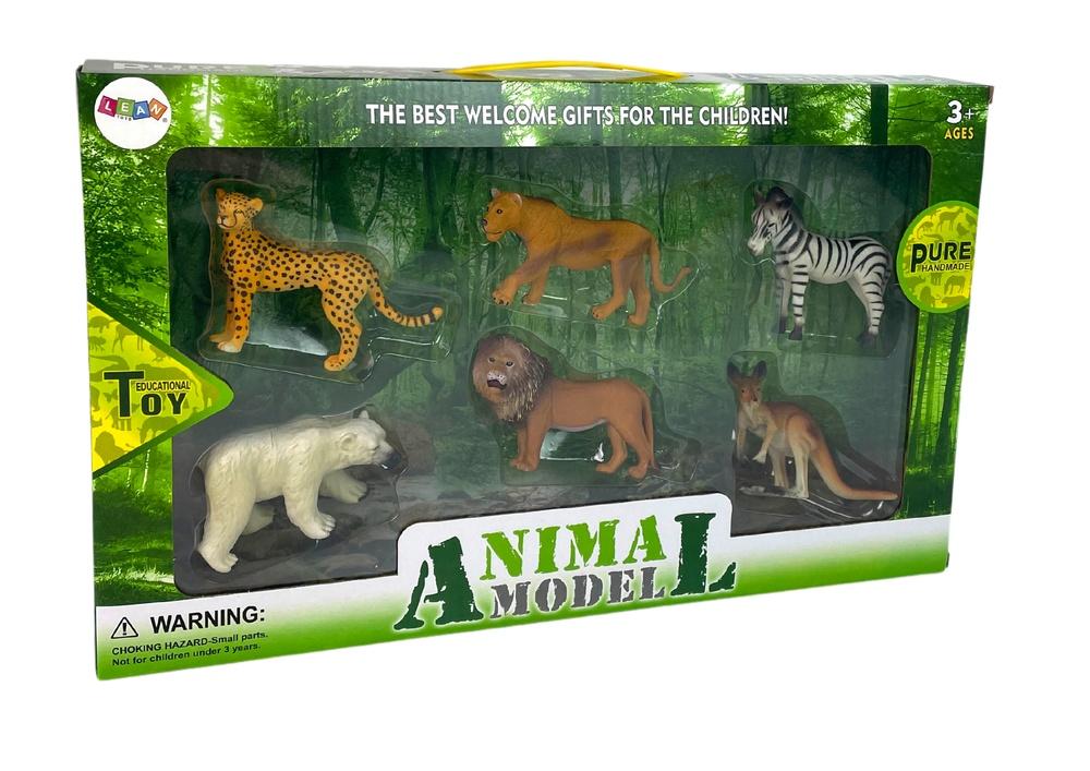 Utsökt Afrika Wildlife Figurine Set: Kangaroo & Zebra