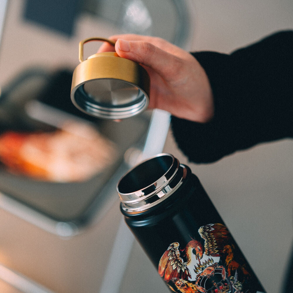 Vattenflaska i rostfritt stål 500 ml, hållbar och läcksäker