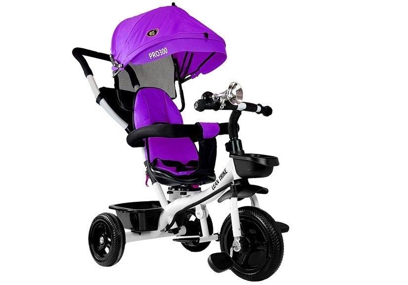 Violet trehjulet cykel PRO300: UV-tag, justerbar, opbevaringskurve