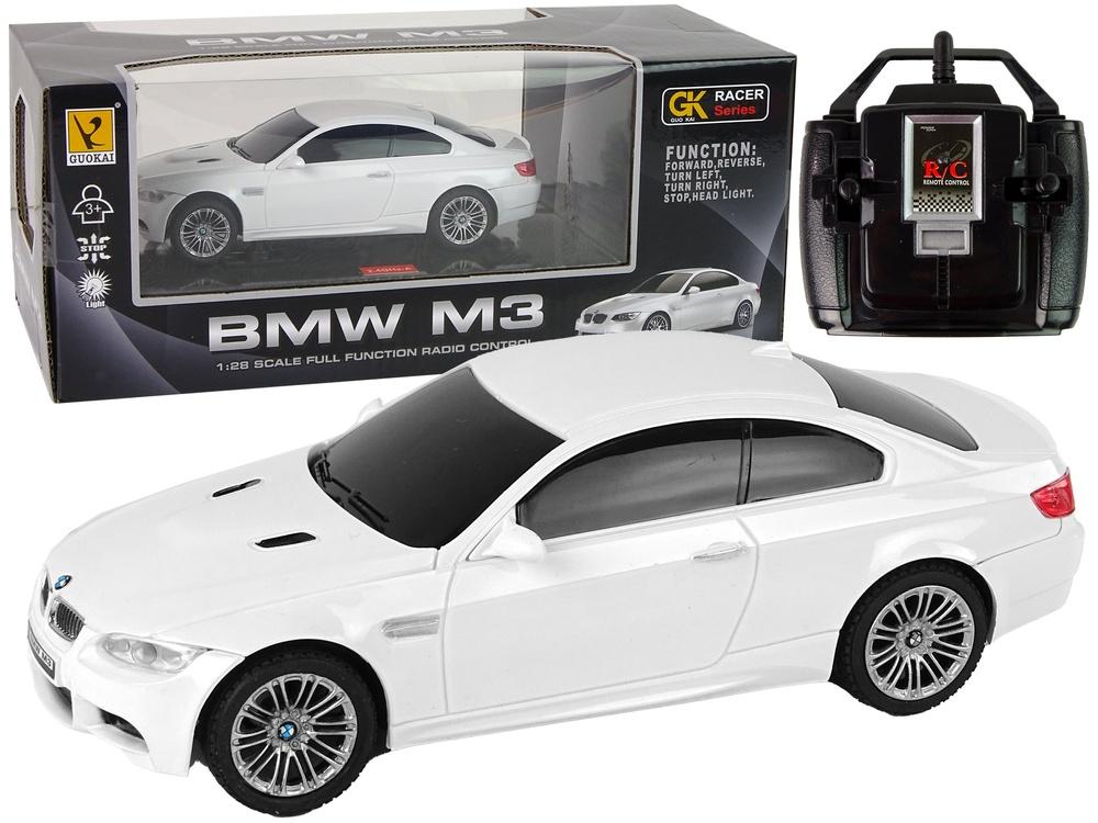 Hvit BMW M3 R/C bil: Realistiske lys og dynamisk kontroll