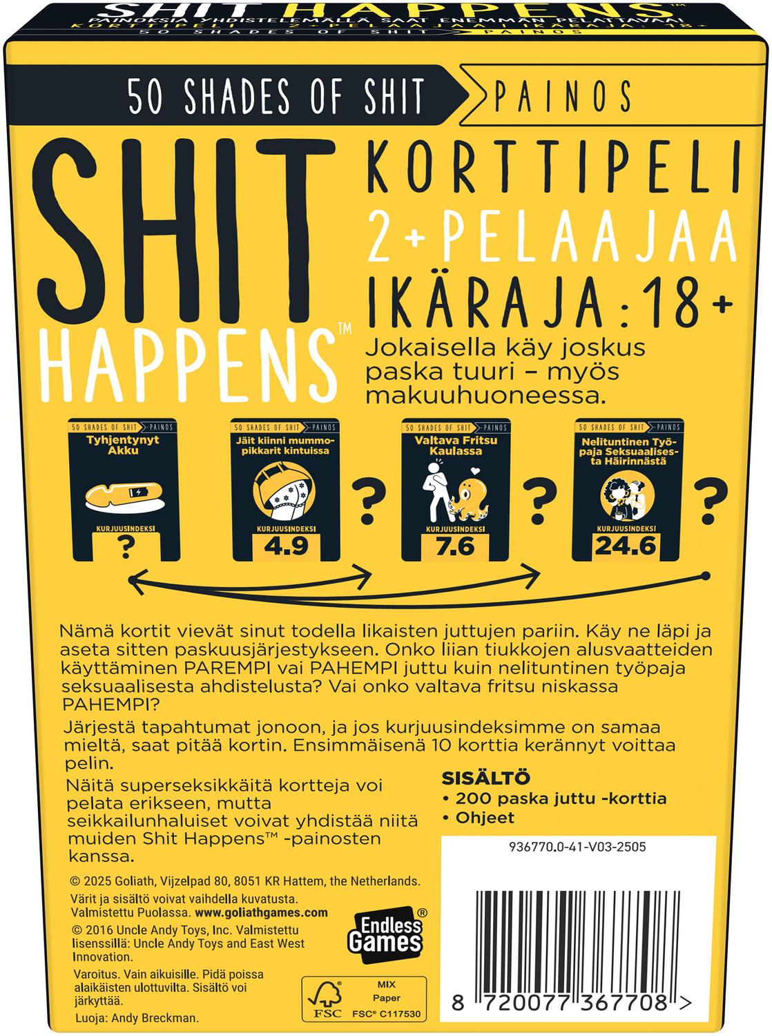 Vuxenfestspel, 200 kort, pinsamma situationer