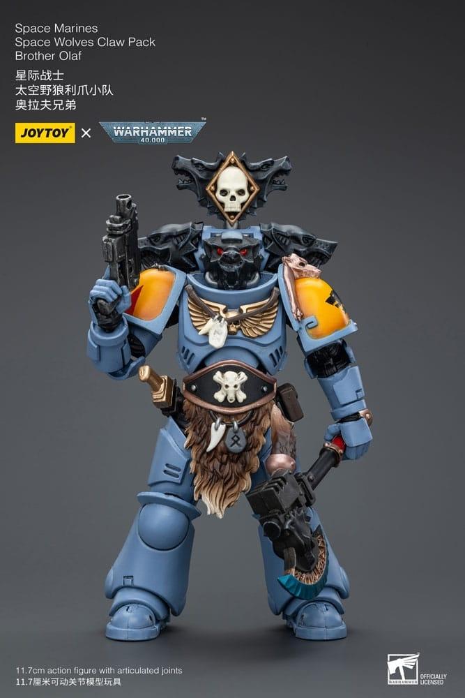 Warhammer 40k Action Figur 1/18 Space Marines Space Wolves Claw Pack Brother Olaf 12 cm