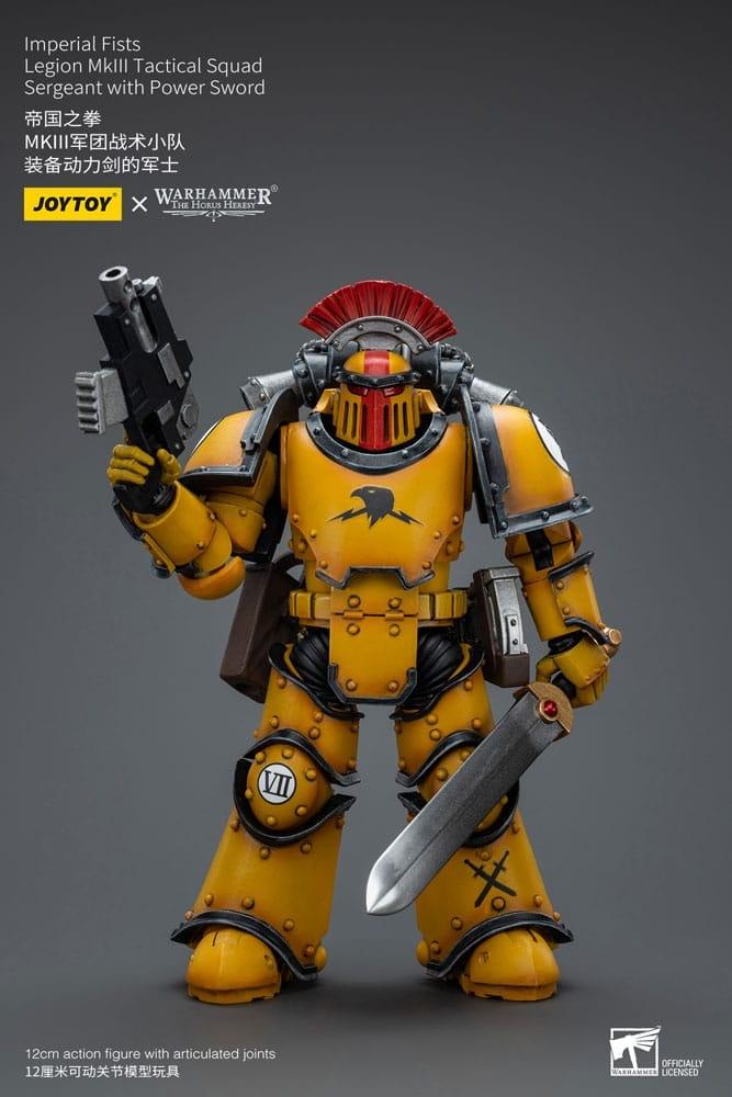 Warhammer The Horus Heresy Action Figur 1/18 Imperial Fists Legion MkIII Tactical Squad Sergeant with Power Sword 12 cm