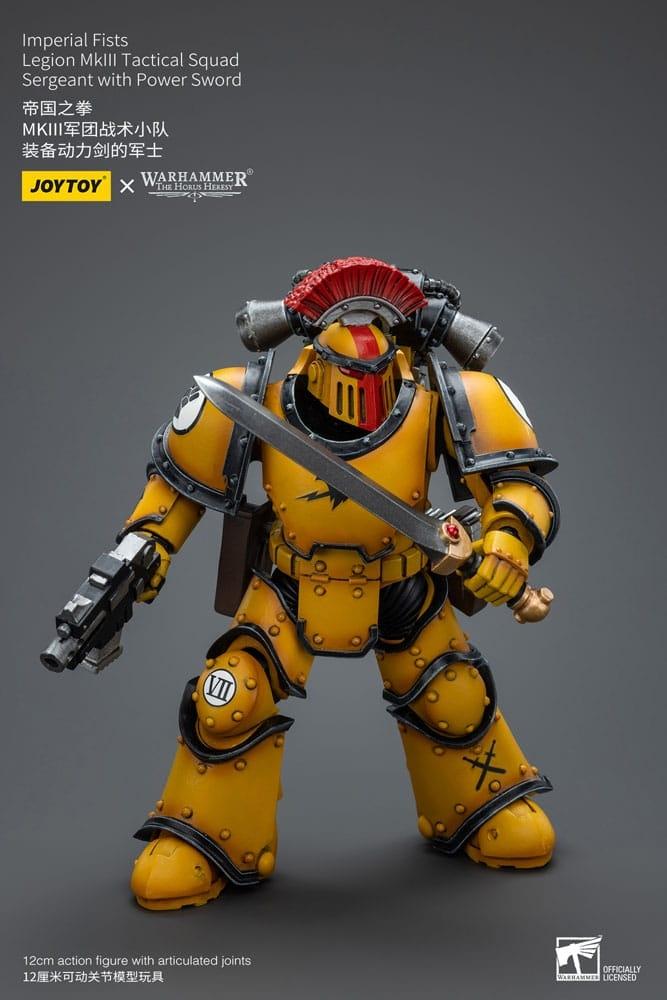 Warhammer The Horus Heresy Action Figur 1/18 Imperial Fists Legion MkIII Tactical Squad Sergeant with Power Sword 12 cm