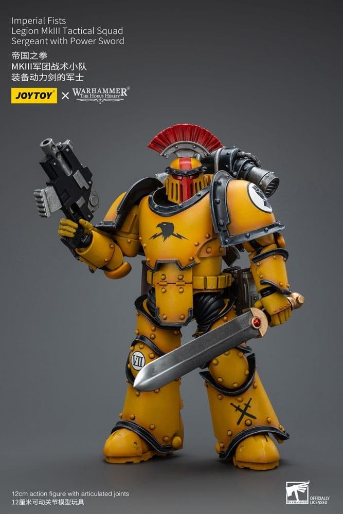 Warhammer The Horus Heresy Action Figur 1/18 Imperial Fists Legion MkIII Tactical Squad Sergeant with Power Sword 12 cm