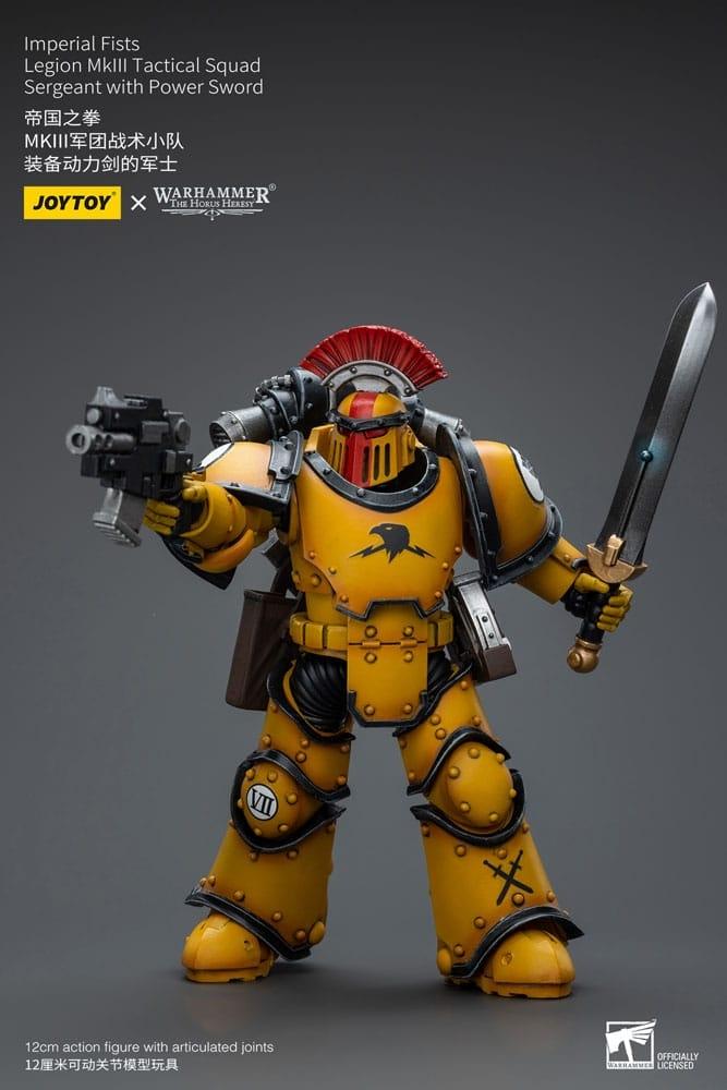 Warhammer The Horus Heresy Action Figur 1/18 Imperial Fists Legion MkIII Tactical Squad Sergeant with Power Sword 12 cm