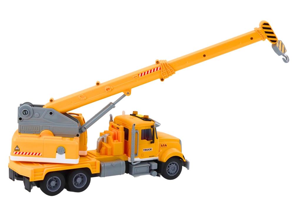 Yellow Truck Crane: Friction Drive, Light & Sound Fun