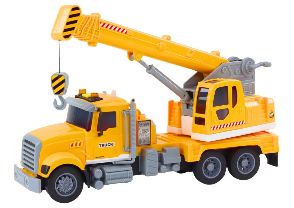 Yellow Truck Crane: Friction Drive, Light & Sound Fun