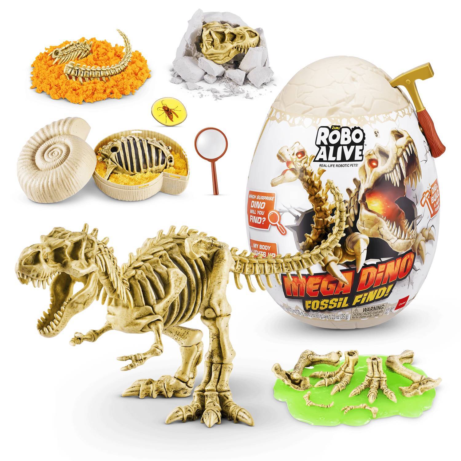 Zuru Roboalive Interactive Toy Mega Dino Fossil Finn overraskelsesegg